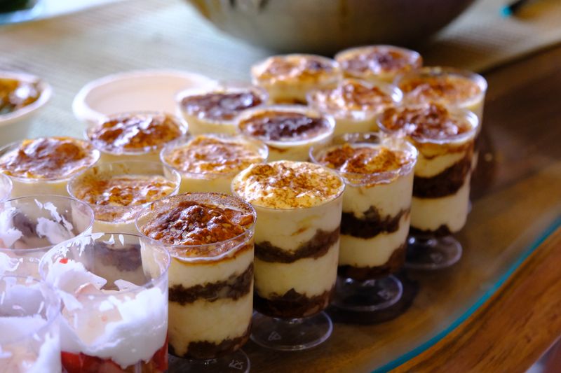 Tiramisu dessert with espresso and mascarpone
